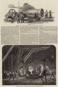 Zylinder der großen hydraulischen Presse, die zum Heben der Röhren der Britannia-Brücke verwendet wurde von Samuel Read