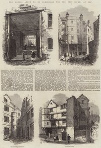 Alte Häuser, die für die neuen Gerichtshöfe abgerissen werden sollen von Samuel Read