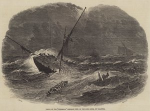 Wrack der Floridian, Auswandererschiff, auf den Long Sands, vor Harwich von Samuel Read