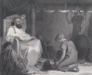 David vor Saul gebracht, aus The Art Journal, gegenüber S. 100, April 1871