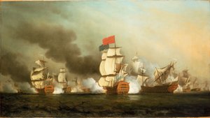 Lord Ansons Sieg vor Kap Finisterre, 3. Mai 1747 von Samuel Scott
