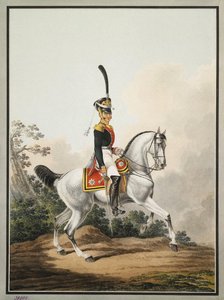 Feldoffizier des Preobrazhensky Regiments zu Pferd, frühes 19. Jahrhundert