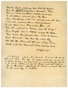 Hymne vor Sonnenaufgang im Tal von Chamouny, erstmals gedruckt 1802 von Samuel Taylor Coleridge