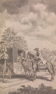 Eine Illustration zum Newgate-Kalender: Raby, der einen Frauenring schwer abziehen konnte, schnitt ihr den Finger ab, in der Nähe von Finchley