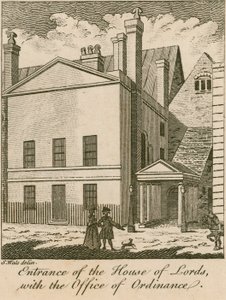 Eingang des House of Lords mit dem Office of Ordinance, Westminster von Samuel Wale