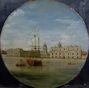 Greenwich Hospital vom Fluss aus, 1748 von Samuel Wale