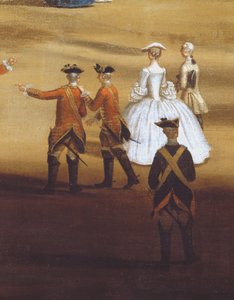 Soldaten und ein Paar in der Horseguards Parade (Detail) von Samuel Wale