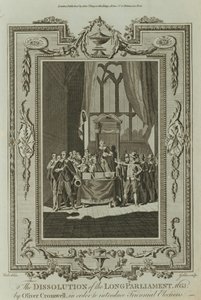 Die Auflösung des Langen Parlaments 1653 durch Oliver Cromwell (Gravur) von Samuel Wale