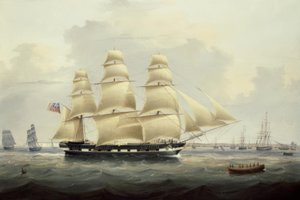 Ein britischer Frachter vor der Südküste