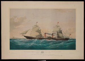 Das königliche Postdampfschiff Persia... Kapitän C H E Jodkins (Inward Bound, vor den Skerries) Der britischen und nordamerikanischen königlichen Postdampfschiffgesellschaft wird dieser Druck mit größtem Respekt gewidmet