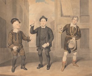 Eine Szene aus einem Stück - Drei Schauspieler von Samuel de Wilde
