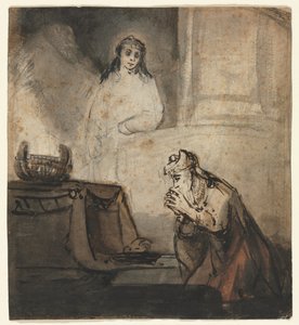 Engel erscheint Zacharias, drittes Viertel des 17. Jahrhunderts von Samuel van Hoogstraten