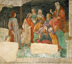 Ein junger Mann wird den sieben freien Künsten vorgestellt von Sandro Botticelli