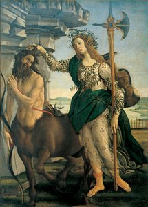 Pallas (Athena oder Minerva) und der Zentaur von Alessandro di Mariano dei Filipepi genannt Sandro Botticelli, um 1482 - Florenz, Uffizien von Sandro Botticelli