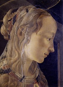 Retable de Saint-Ambroise (Saint Ambroise) oder Retable des Convers. Detail von der Heiligen Katharina von Alexandrien. Gemälde von Alessandro di Mariano dei Filipepi genannt Sandro Botticelli (1445-1510). Tempera auf Leinwand von Sandro Botticelli