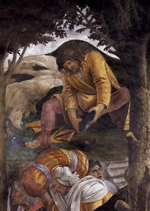 Geschichte des Lebens von Moses (Detail) von Sandro Botticelli