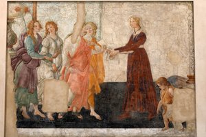 Venus und die drei Grazien bieten einer Jungfrau Geschenke an, ca. 1483-85 (Fresko)