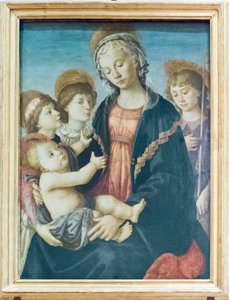 Madonna mit Kind, Johannes dem Täufer und zwei Engeln, ca. 1470