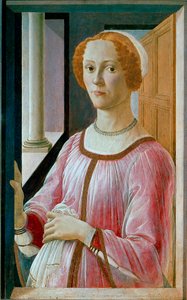 Porträt von Smeralda Bandinelli. Tempera auf Holz von Alessandro di Mariano dei Filipepi, genannt Sandro Botticelli (1445-1510) von Sandro Botticelli