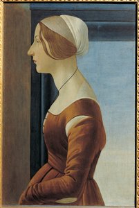 Porträt einer jungen Frau (Simonetta Vespucci oder Clarice Orsini), ca. 1475 von Sandro (1444/5 1510) Botticelli