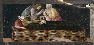 Die Extraktion des Herzens von St. Ignatius. Detail des St. Barnaba Altars von Sandro Botticelli
