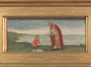 Der Heilige Augustinus und der Knabe am Meeresstrand von Sandro Botticelli