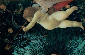 Detail von Amor aus der Primavera von Sandro Botticelli