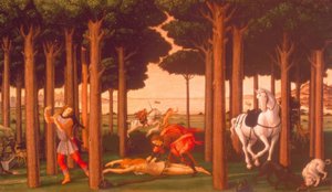 Die Geschichte des Nastagio degli Honesti II von Sandro Botticelli