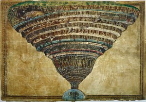 Illustration zur Göttlichen Komödie von Dante Alighieri Abgrund der Hölle, 1480-1490