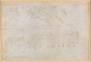 Die Göttliche Komödie, Inferno XXIII. Vergil und Dante im achten Kreis der Hölle (Malebolge), 6. Bolgia: Bestrafung der Heuchler von Sandro Botticelli