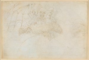 La Divina Commedia, Inferno XXXIV (1): Zentrum der Hölle: Luzifer im Eis der Giudecca, Judas, Brutus und Cassius zermalmend von Sandro Botticelli