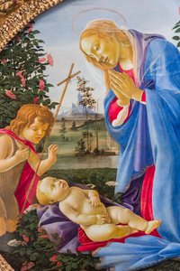 Madonna, die das Jesuskind mit dem jungen Johannes anbetet, ca. 1483-87