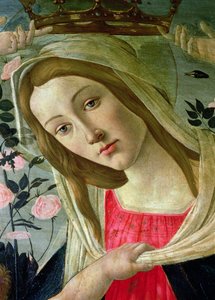 Madonna mit Kind, von Engeln gekrönt (Detail) von Sandro Botticelli