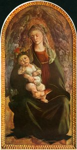 Madonna in Herrlichkeit mit Seraphim, ca. 1469-1470 von Sandro Botticelli