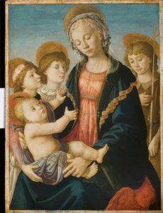 Maria mit Kind, dem Johannesknaben und zwei Engeln