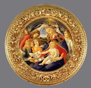 Maria mit Kind und fünf Engeln