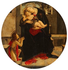 Maria mit dem Kind und dem Johannesknaben von Sandro Botticelli