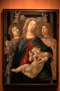 Maria mit dem Kinde und zwei Engeln
