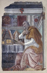 Der heilige Augustinus in seinem Studierzimmer von Sandro Botticelli