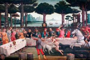 Das Bankett im Pinienwald, 1482-1483 von Sandro Botticelli