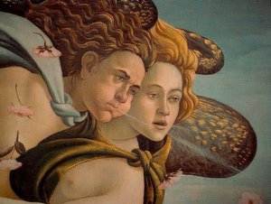 Die Geburt der Venus (Detail) von Sandro Botticelli