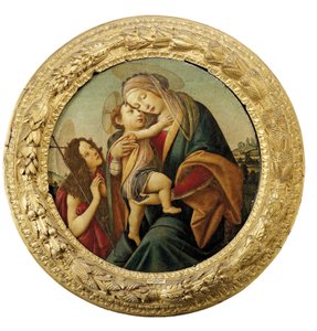 Die Madonna und das Kind mit dem jungen Johannes dem Täufer von Sandro Botticelli