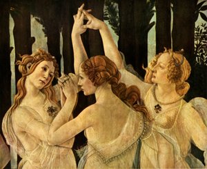 Die drei Grazien, (Detail) aus Primavera, ca. 1478, 1937 von Sandro Botticelli