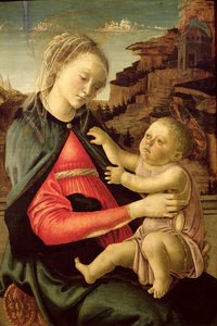 Die Jungfrau und das Kind (Madonna der Guidi da Faenza) ca. 1465-70 von Sandro Botticelli