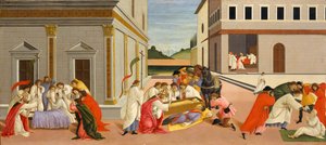 Drei Wunder des Heiligen Zenobius von Sandro Botticelli