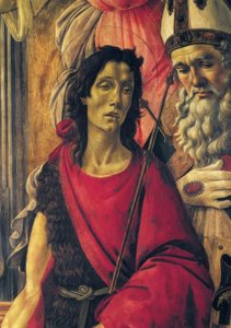 Thronende Madonna mit dem Kinde, Engeln und Heiligen von Sandro Botticelli