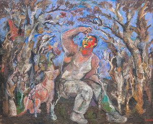 Junge und Hund von Sandro Chia