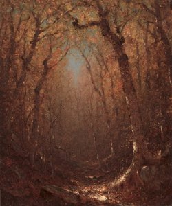 Herbst, ein Waldweg von Sanford Robinson Gifford