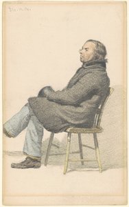 Mann sitzt auf Hitchcock-Stuhl von Sanford Robinson Gifford