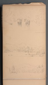 Skizzenbuch, Seite 07: "Carter Mt (?) 28. August" von Sanford Robinson Gifford